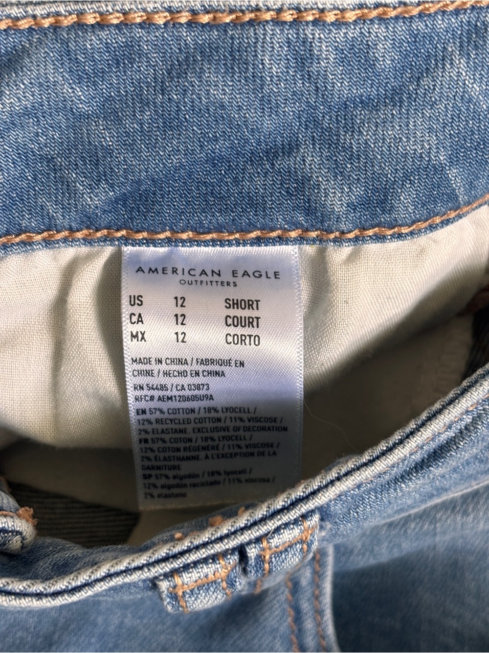 American Eagle Outfitters Light Blue Wide-Leg Cargo Jeans - Picture 5 of 6